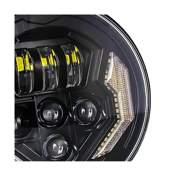 1 Чифт нови led 7-инчов фар 12V 60W за смяната на Wrangler за офроуд, кръгли фарове за ремонт на мотоциклети Изображение 2