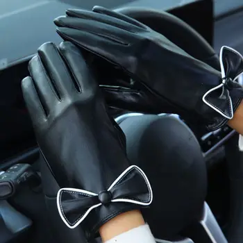 1 чифт спортни зимни къси варежек със сензорен екран върху целия пръст, дамски ръкавици от изкуствена кожа, велосипедни ръкавици, ръкавици за шофиране
