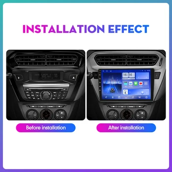 10,33-инчов автомобилното радио, за Peugeot 301 2013-2018 2Din Android Восьмиядерный кола стерео DVD плейър GPS навигация QLED екран Carplay Изображение 2