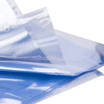 100 бр. Вентилатор със собствените си ръце, свиване филм от PVC с плосък гърло, водоустойчив опаковка за съхранение, прозрачна пластмасова торбичка Изображение 2