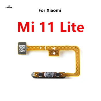 100% Оригинал за Xiaomi Mi 11 Mi11 Lite Сензор за пръстови отпечатъци Клавиш за връщане у дома Бутон Меню Гъвкава лента кабел Черен Зелен Син Розов Изображение 2