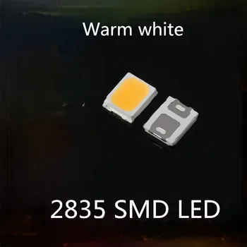 100ШТ SMD LED 2835 чип 0,2 W Светло бяла лампа с излучающим диод за повърхностен монтаж на печатни платки