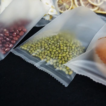 100шт Матов прозрачни Найлонови торбички - Повърхността е матирана прозрачна плосък пакет термосвариваемый пакет за опаковане на хранителни продукти пакетчета за чай Изображение 2