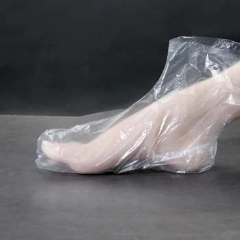 100ШТ найлонови Прозрачни чанти за еднократна употреба за краката, Detox-СПА-покривала за педикюр, превенция на инфекцията, Удаляющих Напукани Инструменти за грижа за краката
