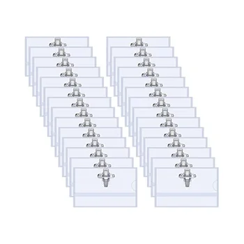 100шт Стяга под формата на щифтове Хоризонтални притежателите на вписан бейджей с вложки за картички 90x55 мм