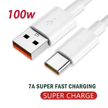 10шт 1,5 М 7A 100 W USB кабел type C super charge кабел за бързо зареждане зарядно устройство за Samsung, Huawei, Xiaomi Изображение 2