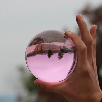 1БР 30 мм и 50 мм и Изкуствен Кристал Розово Стъкло Кристална Топка, Без Основа Лечебна Сфера на Реквизит За Снимки Lensball Decor Подарък