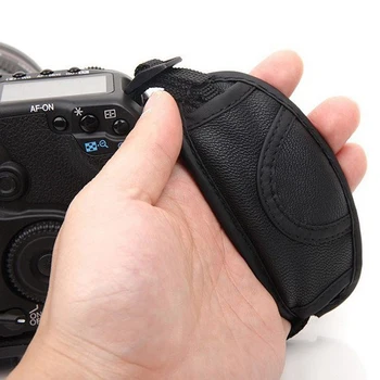 1бр За Nikon, Canon Кожена дръжка каишка на китката, за огледално-рефлексни фотоапарати, Идеален (черен) Изображение 2