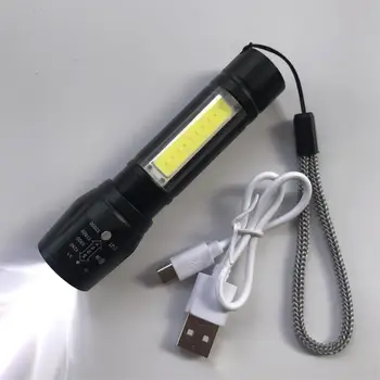 1БР Мощен led фенерче, Акумулаторна батерия USB 18650 Водоустойчив Увеличение Риболов Лов На 100 000 Лумена Тактически Led фенерче Изображение 2