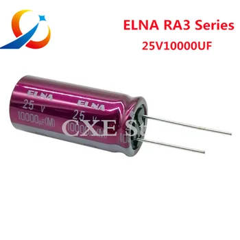 2 елемента ELNA RA3 Серия 25V 10000 UF 18X40 мм Аудио електролитни кондензатори RA3-25V103K9P1 #N 100% чисто Нов и оригинален