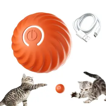 2 режима, Интелигентни играчки за котки, зареждащи се чрез USB Автоматични търкаля топки, Електрическа самодвижущаяся Интерактивна играчка за коте, куче