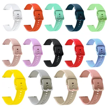 20 mm 22мм Силиконов Ремък за Samsung Galaxy Watch 42м 46мм Watch 3 41мм 45 мм Band Active 2 Gear S2 S3 Huawei Watch gt 2 Гривна Изображение 2
