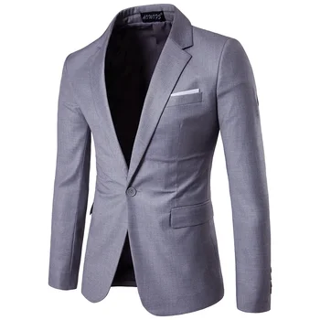 2023 Мъжки бизнес модерен всекидневен костюм Кума Сватбен костюм на един пуговице Палто Мъжки дрехи