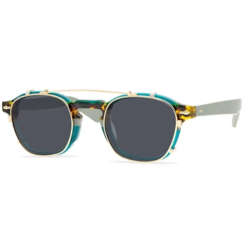 2023 Нова марка Ацетатных слънчеви очила Uv400 в овалния стил, Кратка мода За мъже и жени