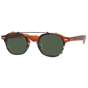 2023 Нова марка Ацетатных слънчеви очила Uv400 в овалния стил, Кратка мода За мъже и жени Изображение 2