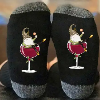 2024 Нови, Смешни Чорапи Чаша Отглеждане На Дядо Коледа, Коледни Чорапи За Подаръци Чорапи За Мъже Жени Директна Доставка На Едро Изображение 2