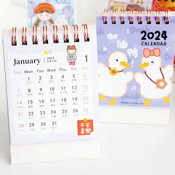 2024 Сладък Малък Настолен Календар Настолен Планер Бележник Годишна дневен ред е Офис Календар, Органайзер Корейски аксесоари Statio X3f4 Изображение 2