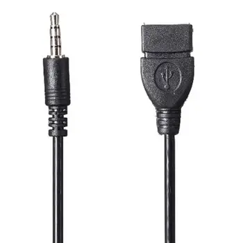 3.5 мм аудио Жак AUX адаптер тип USB 2.0 конвертор Автомобилен кабел AUX