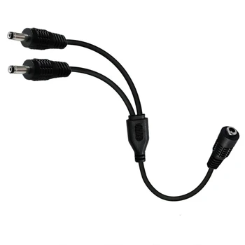 3,5x1,35 мм, Y-образен кабел с разветвителем от 1 до 2 за led крушки, високоговорители, кабел за зареждане на фотоапарат T5EE