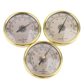 3 в 1-Манометър за измерване на налягането на въздуха, термометър, Влагомер, Барометър, Влагомер за станция време, Набор от инструменти за тестване на Здрав