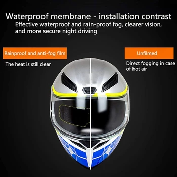 3X Мотоциклет шлем универсален тип, Фолио от дъжд и замъгляване, Тампон на лещи за электромобиля, Аксесоари Изображение 2