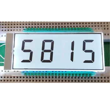 40PIN TN Положителен 4-битов сегментен LCD дисплей за смазване на лентата с LCD екран с бяла/жълта, зелена/синя подсветка 5 В Изображение 2