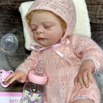 43 см раскрашенная кукла Реборн Бебето Биляна Размер на новороденото бебе 3D На кожата се виждат вените са подбрани художествена кукла Изображение 2
