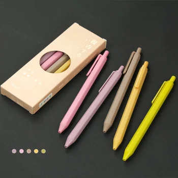 5 бр./кор. Шестостенни химикалка писалка тип Click, цветни мастила в ретро стил, прибиращи гел химикалки за писане, дневниковый маркер, офис, училище