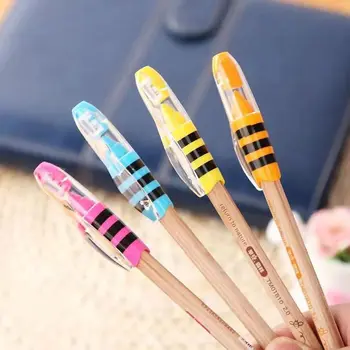 5 бр./лот Творчески механични моливи Little Bees 2,0 мм HB с острилка ви за моливи и гумичка, сладки канцеларски награди за студенти
