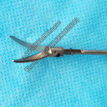 5 мм лапароскопска извити ножици с двойно действие хирургически инструменти Изображение 2