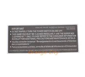 500ШТ Стикери за етикети американската версия за корпуса на патрона SNES с игрални карти, етикети и за етикети за игралната конзола snes Изображение 2