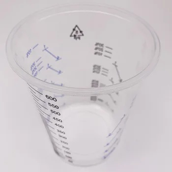 50шт за Еднократна употреба Прозрачни Степен Пластмасови Чаши за Смесване на Бои UV Смола на Епоксидна Смола, 20 Мл 600 мл В Пропорции 2-1 3-1 4-1 Изображение 2