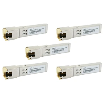 5X Gigabit SFP модул 10/100/1000 rj-45 Mbps SFP Мед радиостанцията RJ-45 SFP Gigabit Ethernet Switch