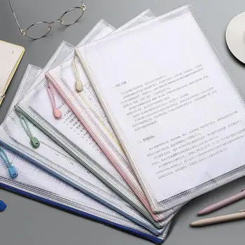 5шт Креативна папка за файлове с формат А4 Студентски тест хартия Текстилен калъф, удобен за носене, чанта за файлове, Водоустойчив канцеларски материали