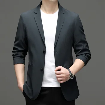 6832-2023 Мъжки костюм през пролетта на нов бизнес професионален мъжки яке ежедневни корейската версия костюм
