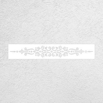 70-110 см Шаблони за рисувани стени Шаблон декор Мебельщики Гипсовый Дамасский Граница на Бюфет Рококо, Барок S433 Изображение 2