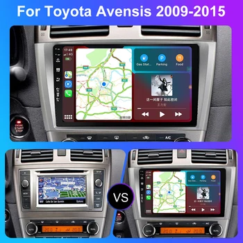 8 + 256 GB Carplay Android 12 2 Din Авторадио За Toyota Avensis T27 2009-2015 Автомобилен Мултимедиен Плейър GPS Навигация 2din Без DVD Изображение 2