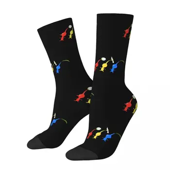 All Seasons Crew Чорапи 3 Пикмин Чорапи за джогинг Harajuku Ежедневни дълги чорапи в стил хип-хоп Аксесоари за мъже и жени Коледни подаръци