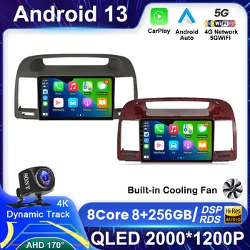 Android 13 Auto Carplay За Toyota Camry 5 XV 30 2001-2006 Авто Радио Мултимедиен Плейър Навигация Стерео GPS DSP WIFI 4G