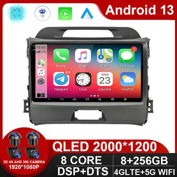 Android 13 За Kia Sportage 3 SL 2010-2016 Автомагнитола Авторадио Мултимедиен Плейър GPS Навигация Без да се 2Din 2 Din Dvd