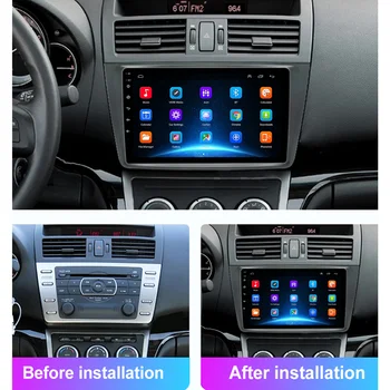 Android Автомобилното Радио Мултимедия за Mazda 6 ⅱ GH въз основа на 2007-2012 2 Din Плеър GPS Навигация Carplay Главното Устройство Аудио Стерео Авто GPS Изображение 2