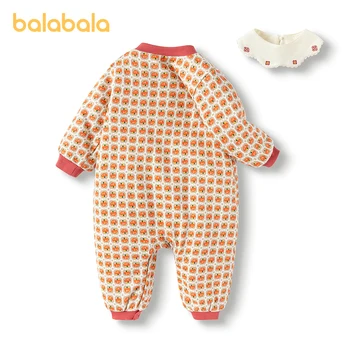 Balabala/ в Есенно-зимната Твърди дрехи за новородени момичета, за да излезете на улицата, Удебелени, Топло, Удобно, Скъпа, Цели Изображение 2