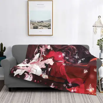 Céu bênção oficial do cobertores flanela bonito аниме 3d lgbt leve ланс cobertores para o sofá carro do quarto colcha
