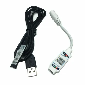 DC5-24V USB / DC Mini Bluetooth приложението за смартфон с wi-fi горивото 3528 smd 5050 RGB контролер led лента
