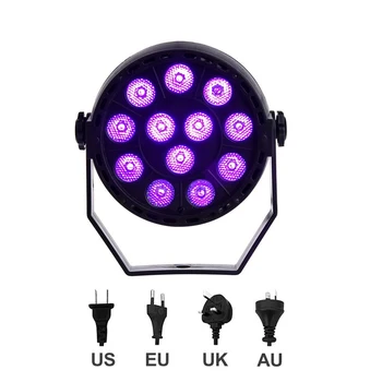 EU/US/UK/AU Plug 12 Led Par UV Light Лилаво AC100-245V DMX Закрит Панорамен Лампа за Парти, KTV, Сватби