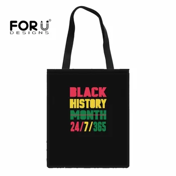 FORUDESIGNS Дамска чанта-тоут, Черна, тематичен дизайн месеца история, стилна и удобна чанта през рамо с едно рамо