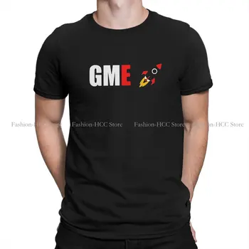 GME To The Moon Rocket Хипстерские Тениска от Полиестер Wallstreetbats Gamestop Stonks Мъжки Графични Потници, Тениска С кръгло деколте