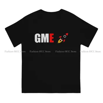 GME To The Moon Rocket Хипстерские Тениска от Полиестер Wallstreetbats Gamestop Stonks Мъжки Графични Потници, Тениска С кръгло деколте Изображение 2