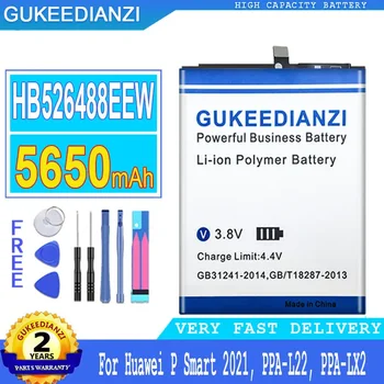 GUKEEDIANZI-Литиева батерия за Huawei P Smart 2021, ЗОП-LX2, ЗОП-L22, L02B, L22B Y7a Enjoy 20 SE, 5650 ма, HB526488EEW