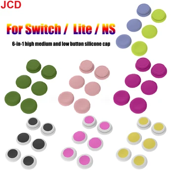 JCD 6-в-1 За ключа NS Lite дръжка на Кутията Джойстик Висока Средна И Ниска Покриване на Бутона на Дръжката на Силикон Защитна Капачка Капачки за палеца